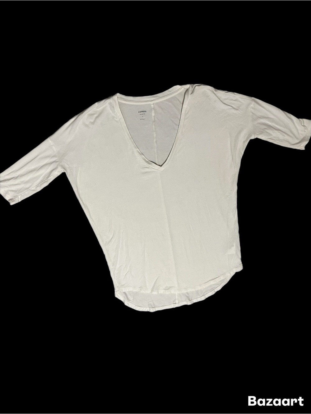 Lou & Grey Cream V-Neck Relaxed Short Sleeve Top